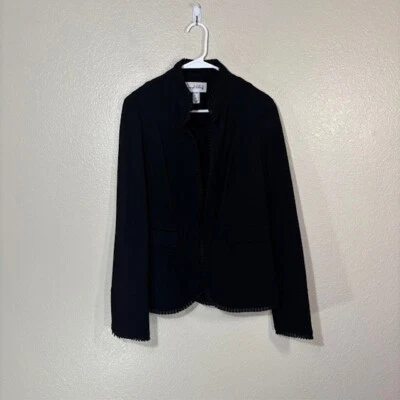 Chaqueta Blazer Joseph Ribkoff Mujer 10 Frente Abierto Riffle Negra Foto 1 de 4