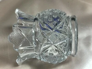 EAPG McKee Bros SUNBEAM Vidrio Patrón Transparente 1898 Prensado PALILLO DE DIENTES SOPORTE 2.5" - Imagen 1 de 6