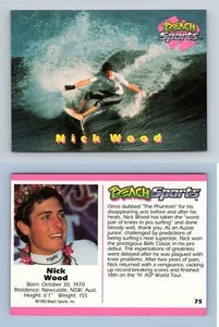Nick Wood #75 Beach Sports 1992 Surfing Trading Card - Picture 1 of 1