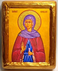 Sant'Emmelia Sant'Emilia Emilia Emely icona cattolica e greca ortodossa orientale - Foto 1 di 9