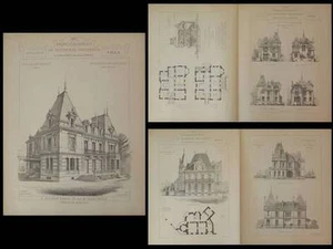 VILLA GRENOBLE - GRAVURES 1900 - DEMARTINY COUTAVOZ, SAINT THIERRY REIMS - Picture 1 of 1