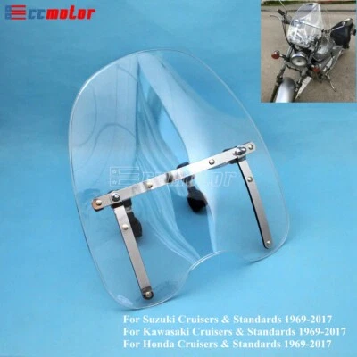 Motorcycle Windshield Windscreen Clear For Honda Shadow ACE 750 Aero Spirit 1100 - Image 1 of 4