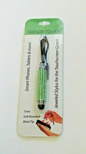 Trendy Touch Jeweled Stylus SAGE GREEN with 7mm black tip NEW - Picture 1 of 1