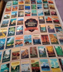 62 American National Parks Wilderness & Wonder Blanket Throw 60"X79" Cabin Core - Picture 1 of 4