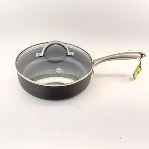 GreenPan Lima Collection Ceramic Hard Anodized 3-QT Saute Pan  with Lid New - Picture 1 of 6