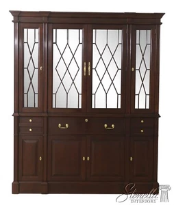55501EC: HARDEN 4 Door Solid Cherry Breakfront China Cabinet - Picture 1 of 16