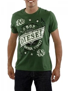 Diesel Herren Kurzarm T-Shirt Gr. AVES-R Grün Rundhals Regular Fit (rechts) - Bild 1 von 1