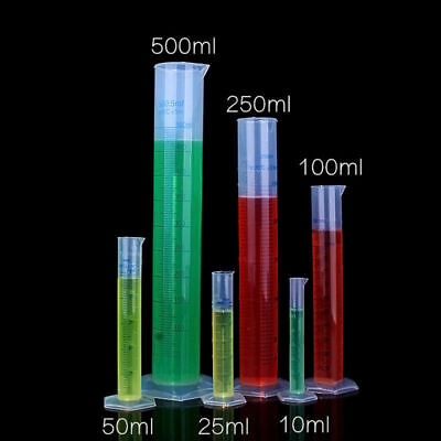 Plastic Measuring Cylinder Graduated Cylinders Lab Supplies Laboratory Tools • 3.74£
