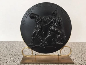 ES LEBEN NUR, DIE SCHAFFEN COAL MINING PLAQUE 1951 FEDERAL REPUBLIC OF GERMANY - Picture 1 of 12