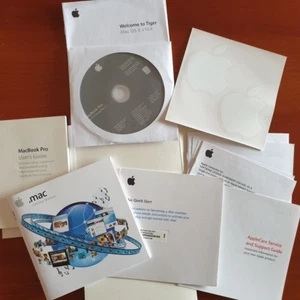 MACBOOK PRO MAC OS X INSTALL DISC 1+2 VERSION 10.4.5 + USER'S GUIDE ENGLISH TEXT - Imagen 1 de 3