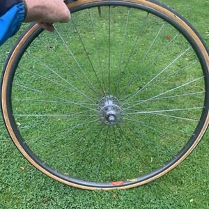 Campagnolo Super Record Large Flange Nabe Vorderrad Radial Laufrad Mavic GP4 700c Tub - Bild 1 von 8