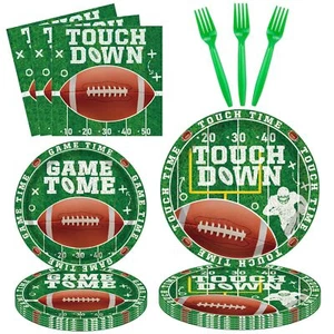 160 PCS Football party decorations Football Party Supplies Tableware Set Foot... - Picture 1 of 8