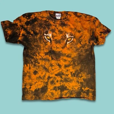 Camiseta De Colección Disney World Animal Kingdom Tie Dye Tiger Años 90’s Hombre’s XL Big Cat Foto 1 de 4
