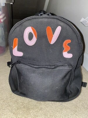 Love Bravery Mini Backpack by Lady Gaga & Elton John Black Nylon - Image 1 of 3