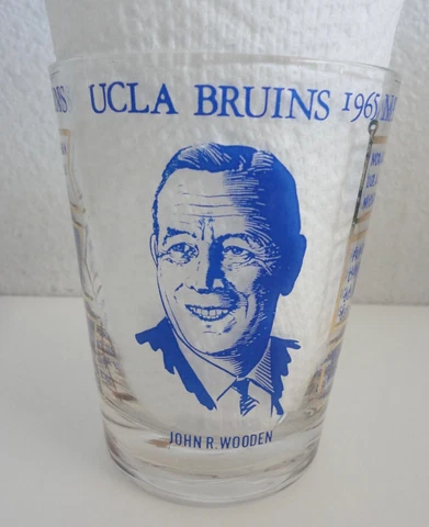 UCLA BRUINS JOHN WOODEN 1965 NATIONAL BASKETBALL CHAMPIONS GLASS Cover