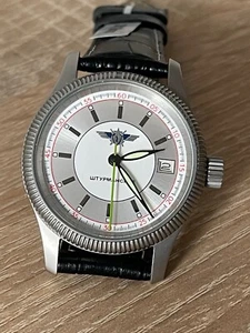 POLJOT SHTURMANSKIE USSR new case steel MANS WRISTWATCH marriage - Picture 1 of 11