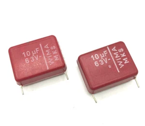 2 x WIMA MKS radiale Kondensatoren 10uF/63V - NEU NOS - Bild 1 von 1