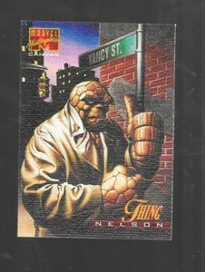 Marvel Masterpieces 1995 Fleer Marvel Carta su Tela 21 Cosa - Nelson - Foto 1 di 2