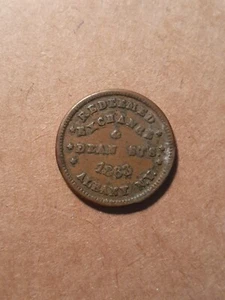 John Thomas Jr. 1863 CWT PREMIUM MILLS EXCHANGE & DEAN STS. ALBANY, N.Y. - Imagen 1 de 2