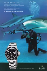 ROLEX Submariner David Doubilet Original 2015 Print Ad!! - Picture 1 of 1