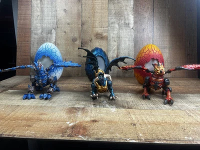 Lot Of 3 Mega Bloks Dragons With Eggs: 9874 Fire, 9893 Ice, 9646 Blaze basilisk - Image 1 of 4