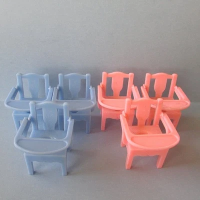 Bandeja para silla para orinar bebé 6 RENWAL casa de muñecas plástico azul rosa baño juguete vintage Foto 1 de 4