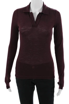 COS женщин фиолетовый шерсти с воротником длинным рукавом основной поло размер XS - Изображение 1 из 4