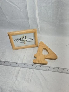 Wooden Alphabet Letter "4" 7 Inches H - Picture 1 of 6