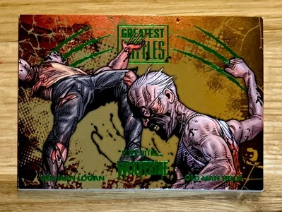 FLEER ULTRA WOLVERINE GREATEST BATTLES GREEN VARIANT MINT! GB-22 OLD MAN HULK! - Image 1 of 2