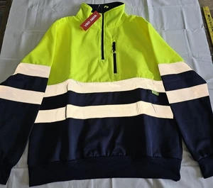 Neu mit Etikett Work Idea Hi Vis reflektierende Herren Gr. M Überziehjacke mit 1/4"-Reißverschluss - Bild 1 von 6