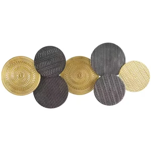 Aluminium Gold Tribal Teller Wanddeko mit Strukturmuster - Bild 1 von 6