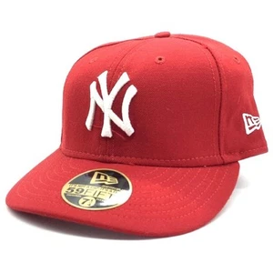 Berretto baseball anni 90 New Era MLB York Yankees 59FIFTY lana rossa USA bianco usato - Foto 1 di 7