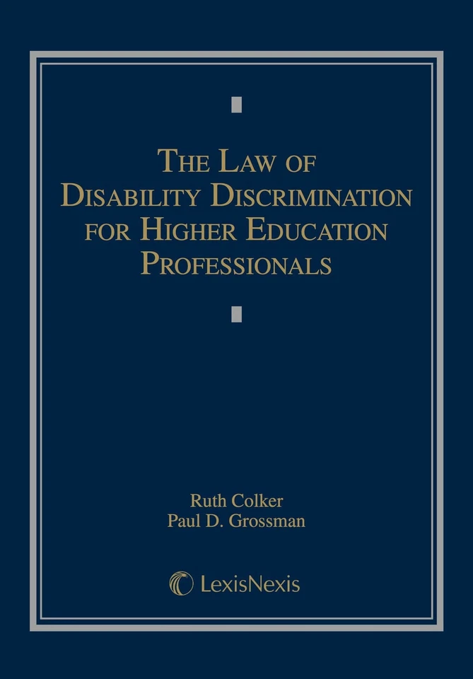 The Law of Disability Discrimination for Higher Education Professionals - Image 1 of 1