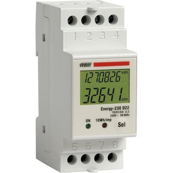 Contatore di Energia da Barra DIN Energy-230 D22 VEMER Ve044400