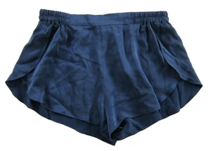 Lunya 100 % Seide dunkelblau Lagenlook elastisch Wait Pull On Short Damen Medium - Bild 1 von 4