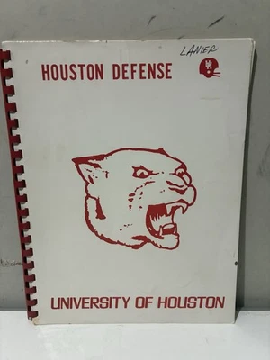 1982 Houston Defense - University of Houston football Playbook - Cougar Defense Foto 1 de 4