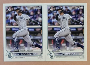 (2) Julio Rodriguez 2022 Topps Update Rookie Debut RC Card #US97 LOT  - Picture 1 of 2