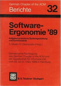 Software-Ergonomie '89. Aufgabenorientierte Systemgestaltung und Funktionalität - Picture 1 of 1