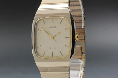 [CASI COMO NUEVO] SEIKO Dolce 9531-5140 29 mm esfera dorada tungsteno reloj de cuarzo para hombre Foto 1 de 4