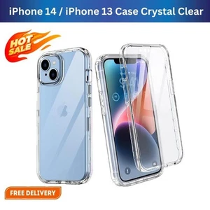 1x iPhone 14 / iPhone 13 Hülle Crystal Clear Slim Fit Front & Back 360° Case Gel - Bild 1 von 6
