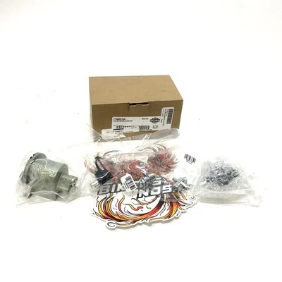 NUEVO Juego completo de bloqueo de encendido cromado original Harley 2014Up Road King 71400010A Foto 1 de 4