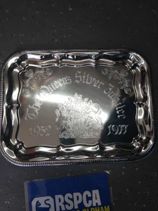 BANDEJA JUBILEO DE PLATA DE LA REINA 1952 - 1977,  - Imagen 1 de 2