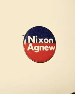 RICHARD NIXON / SPIRO AGNEW for President 1 1/8" campaign button button / pin - Picture 1 of 1