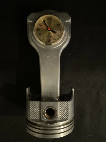 ALUMINUM Piston And Rod alarm Clock,  Darrell Gwynn ENGRAVED AUTOGRAPH 🔥 Cover