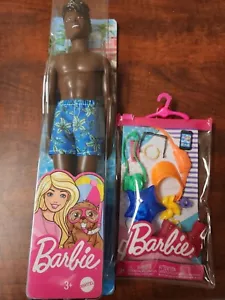 Barbie Ken Afroamericana 12" Playa Muscular Y Accesorios  - Imagen 1 de 2