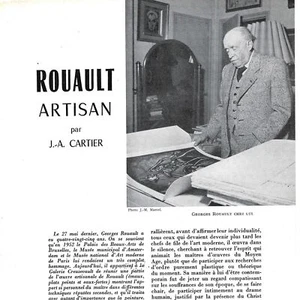 Rouault artisan - - Article de presse 1956 - Picture 1 of 4