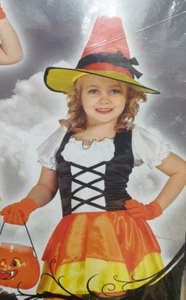 Carnevale Bellissimo Costume Streghetta Candy Caramella Bambina Anni 5/6/7/9 - Foto 1 di 13