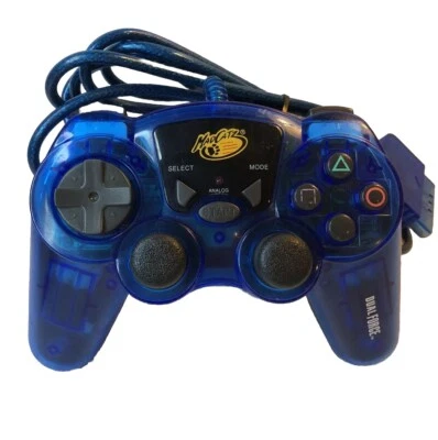 Mad Catz Dual Force Pro Blue Wired Controller For PlayStation 2 Very Good - Image 1 of 4