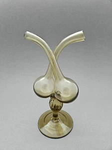 Vinagre / Aceite Menage / Jarra. Cristal marrón oliva, siglo XIX - Imagen 1 de 7