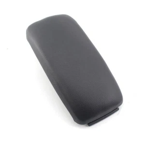 Black Leather Armrest Center Console Lid Cover +Plate for Audi A3 8P 2003-12 ABS - Picture 1 of 9